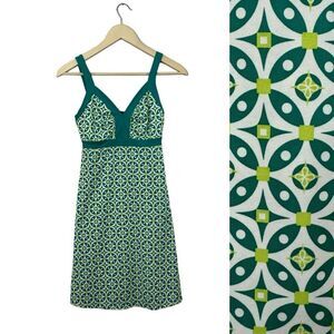Patagonia X-Small Minette Dress Sleeveless V-Neck Stretch Teal Green Womens